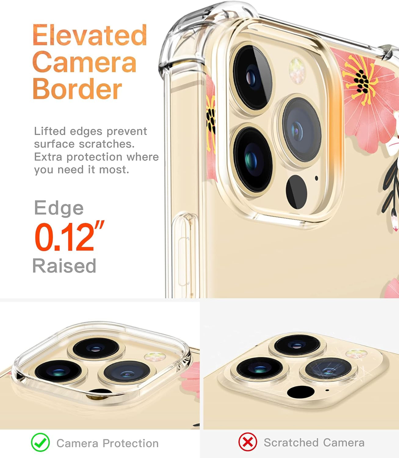 Case Compatible with Iphone 13 Pro Max 6.7 Inch 2021, Clear Floral Soft & Flexible TPU Shockproof Protective Cover for Women Girls, Flower Pattern Design Phone Case (Summer Blossom/Pink)